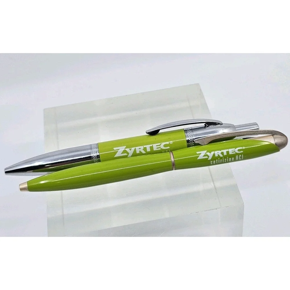 Zyrtec Pharmaceutical Drug Rep Metal Pens Advertising Collectible